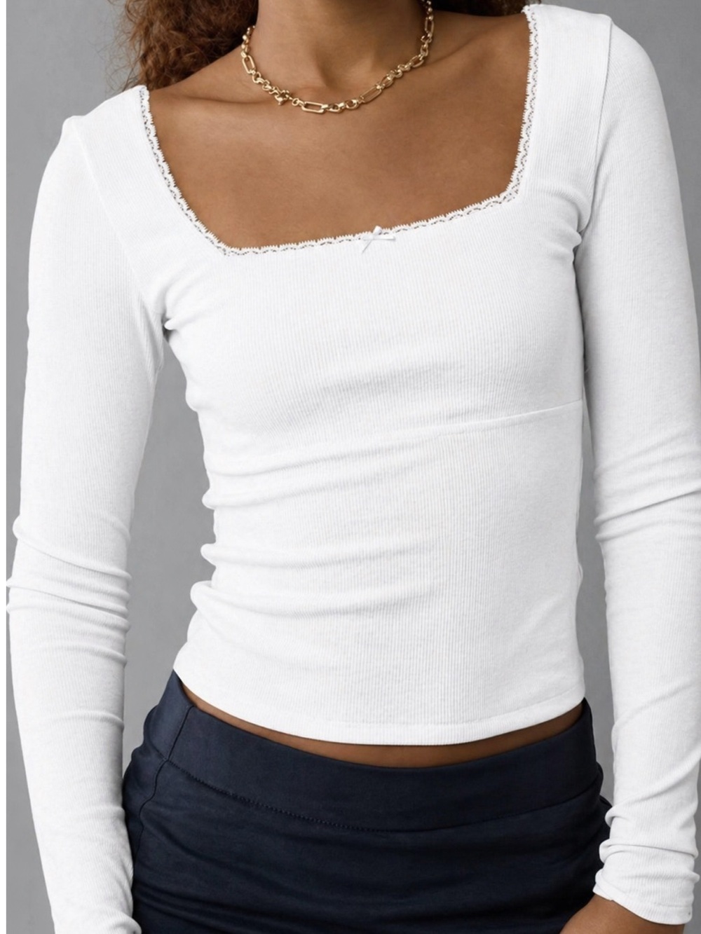 AE Lace Trim Long Sleeve